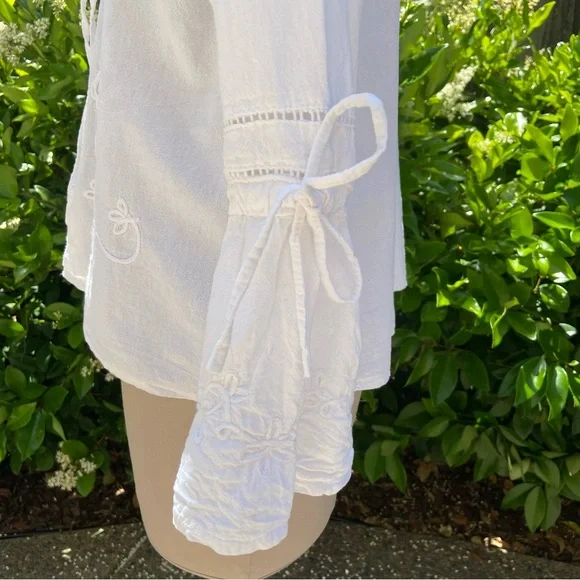 American South Side White Cotton Shirt - Picture 6 of 7